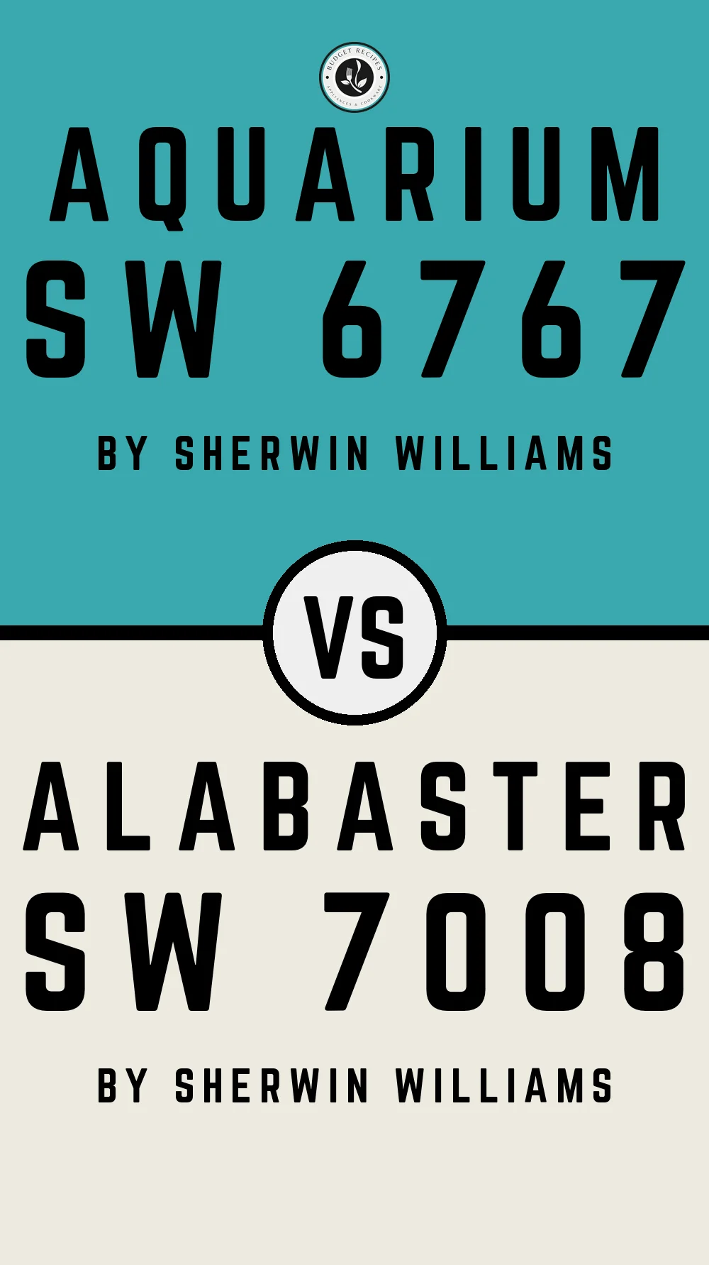 Aquarium SW 6767 vs Alabaster SW 7008