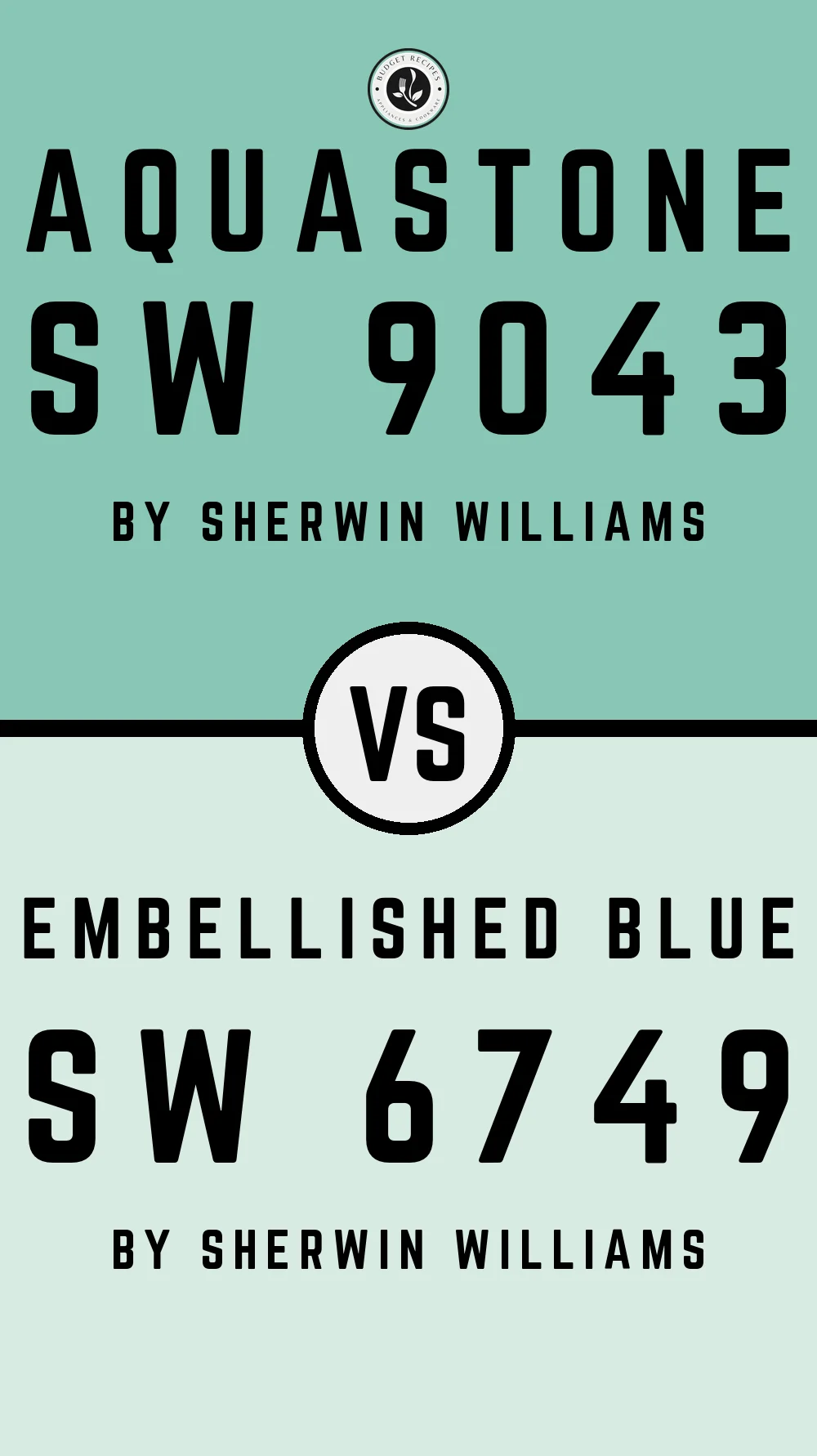 Aquastone SW 9043 vs Embellished Blue SW 6749