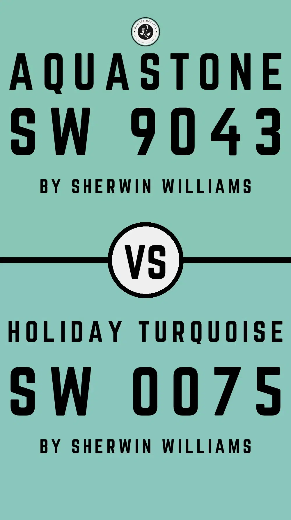 Aquastone SW 9043 vs Holiday Turquoise SW 0075