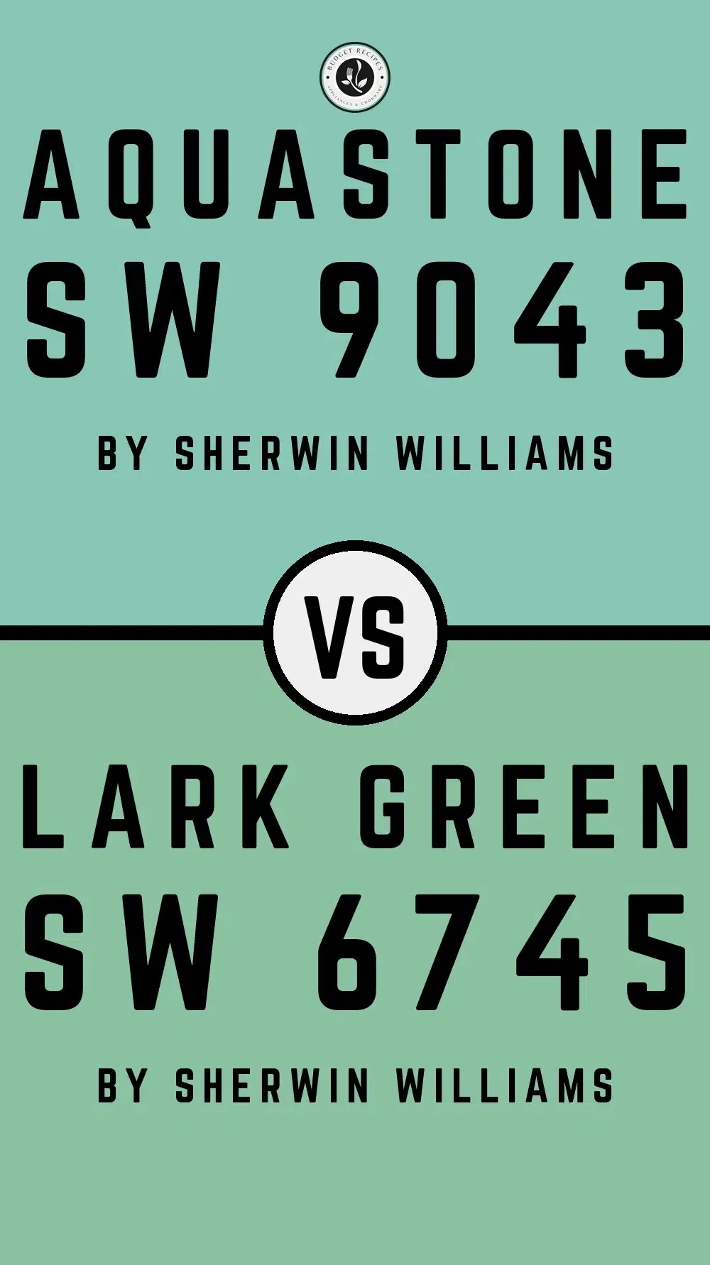 Aquastone SW 9043 vs Lark Green SW 6745