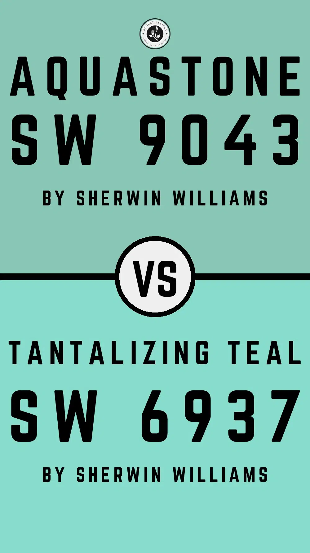 Aquastone SW 9043 vs Tantalizing Teal SW 6937