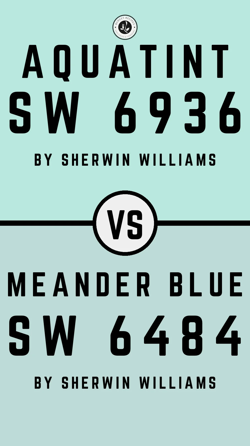 Aquatint SW 6936 vs Meander Blue SW 6484