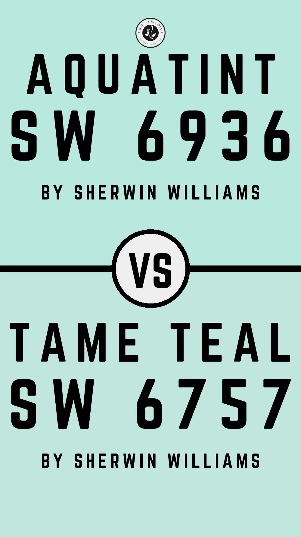 Aquatint SW 6936 vs Tame Teal SW 6757