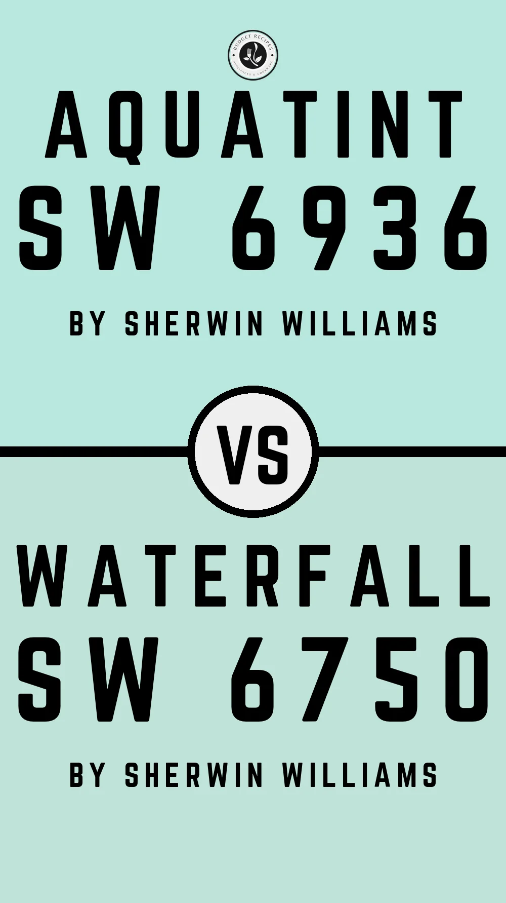 Aquatint SW 6936 vs Waterfall SW 6750
