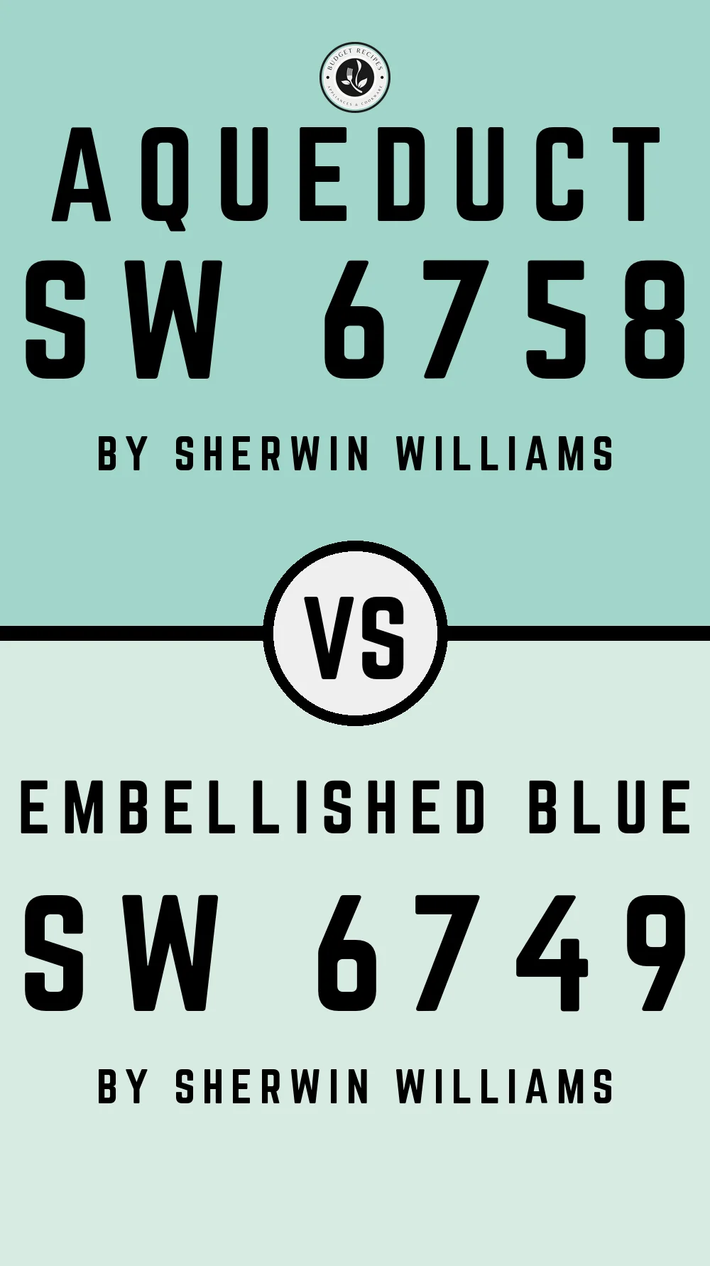 Aqueduct SW 6758 vs Embellished Blue SW 6749