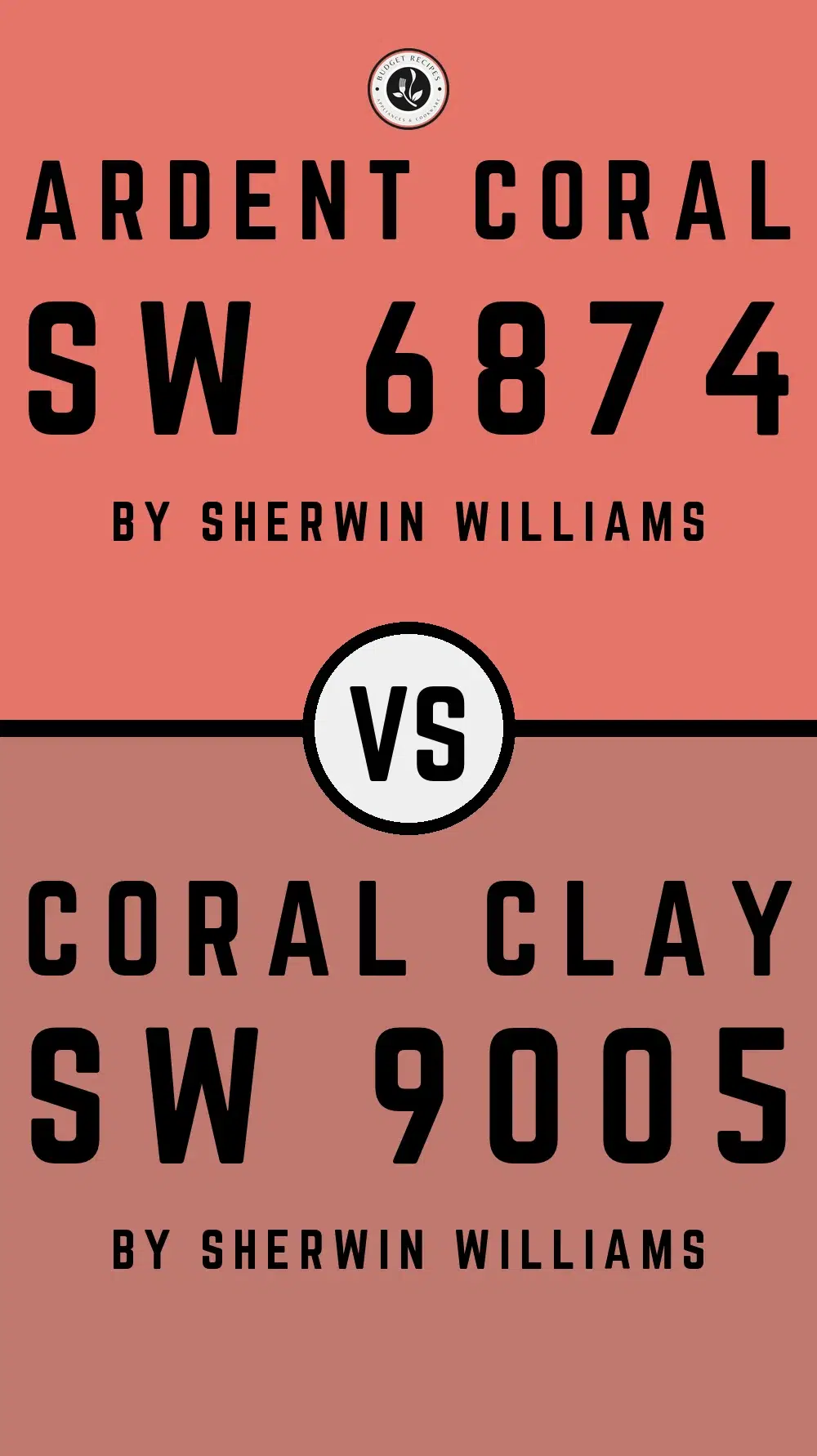 Ardent Coral SW 6874 vs Coral Clay SW 9005