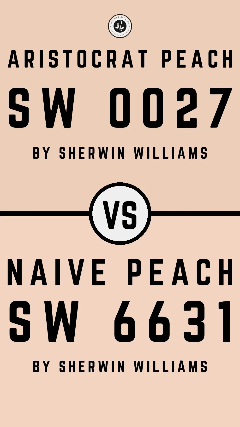 Aristocrat Peach SW 0027 vs Naive Peach SW 6631