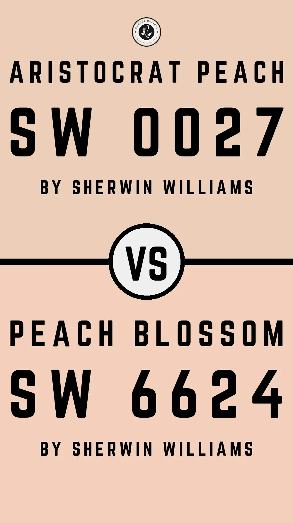 Aristocrat Peach SW 0027 vs Peach Blossom SW 6624