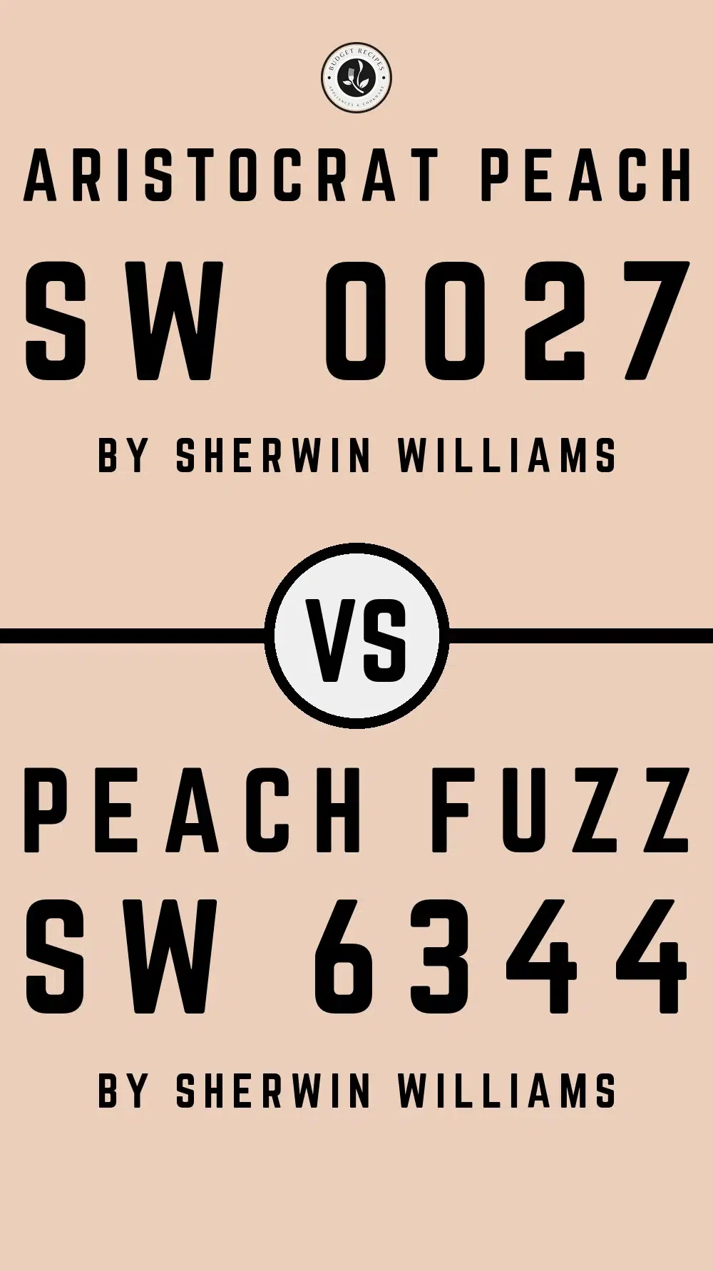 Aristocrat Peach SW 0027 vs Peach Fuzz SW 6344