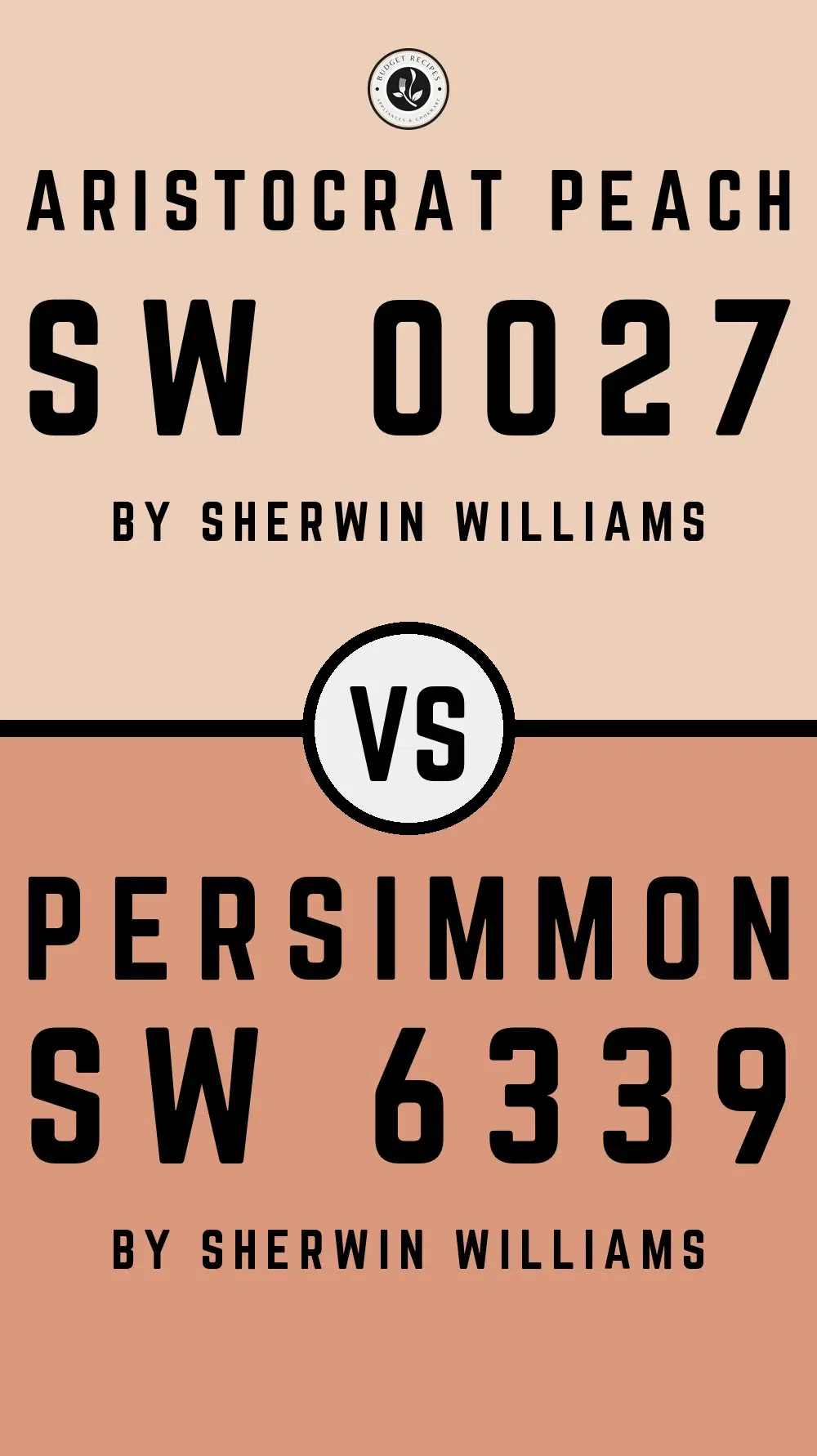 Aristocrat Peach SW 0027 vs Persimmon SW 6339