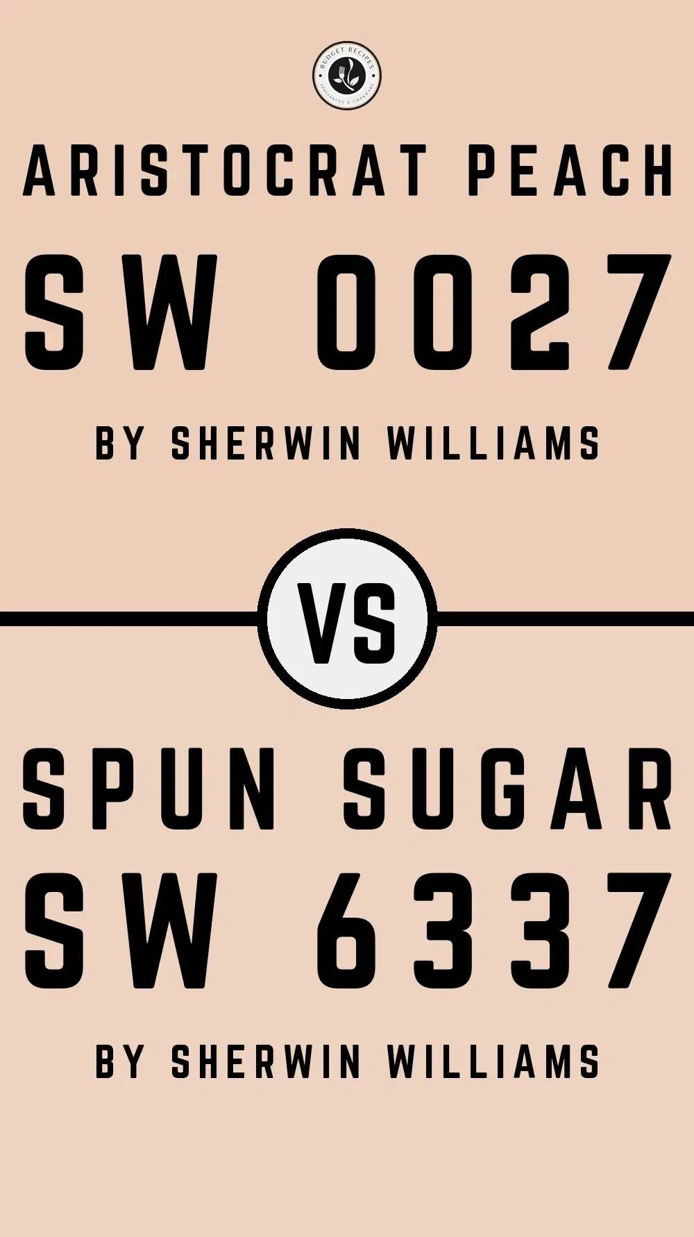 Aristocrat Peach SW 0027 vs Spun Sugar SW 6337