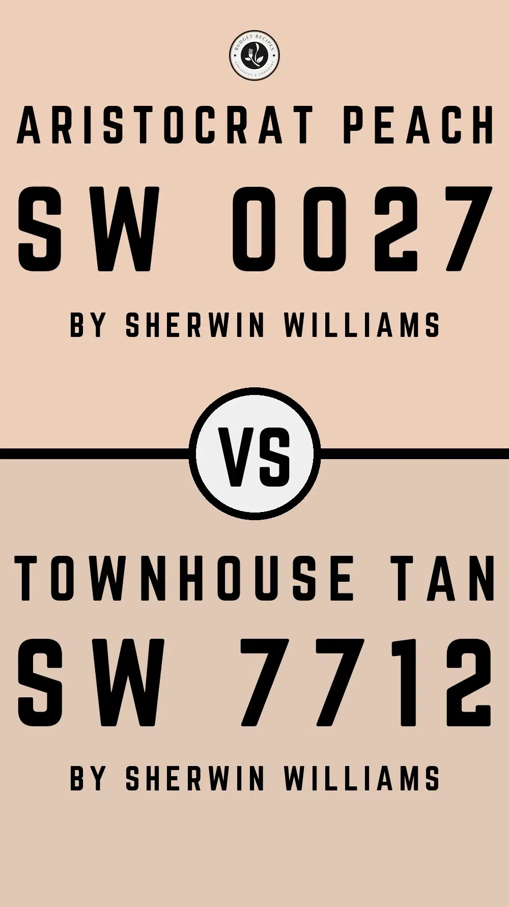 Aristocrat Peach SW 0027 vs Townhouse Tan SW 7712