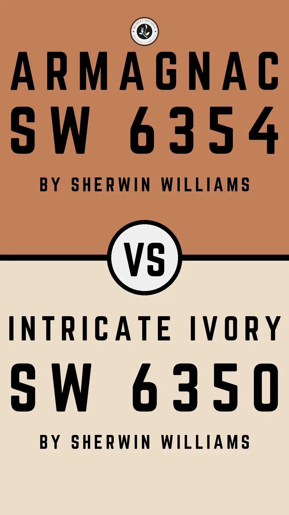 Armagnac SW 6354 vs Intricate Ivory SW 6350