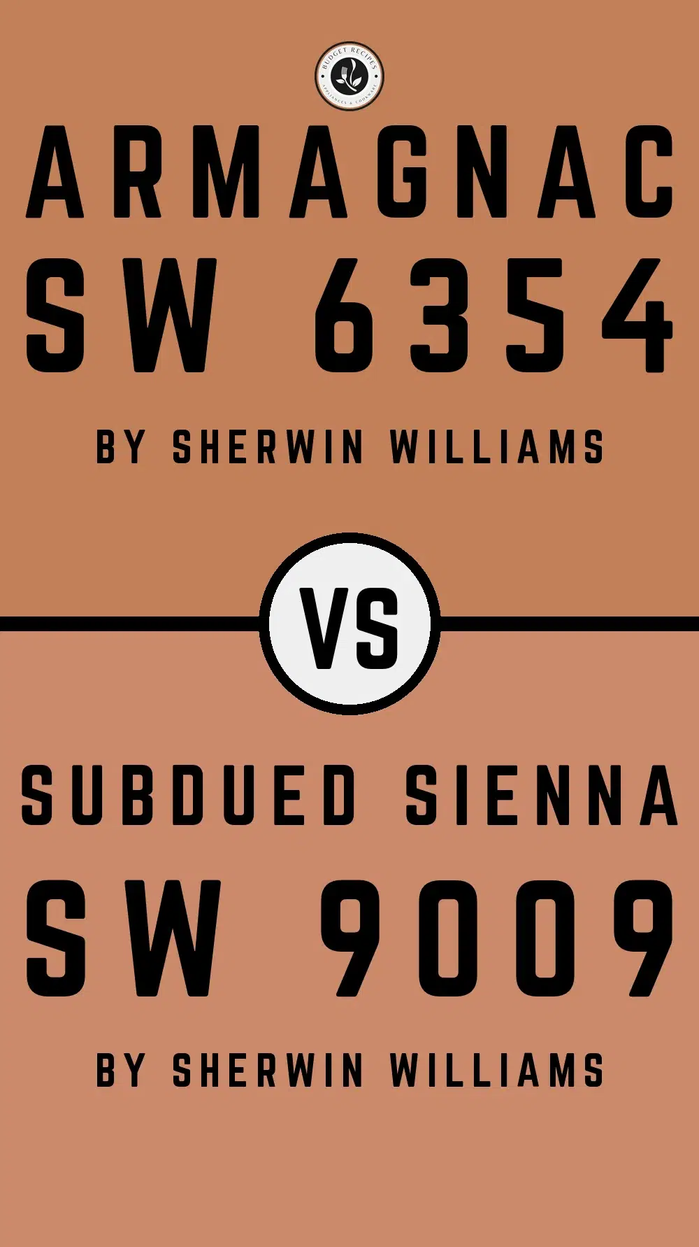 Armagnac SW 6354 vs Subdued Sienna SW 9009