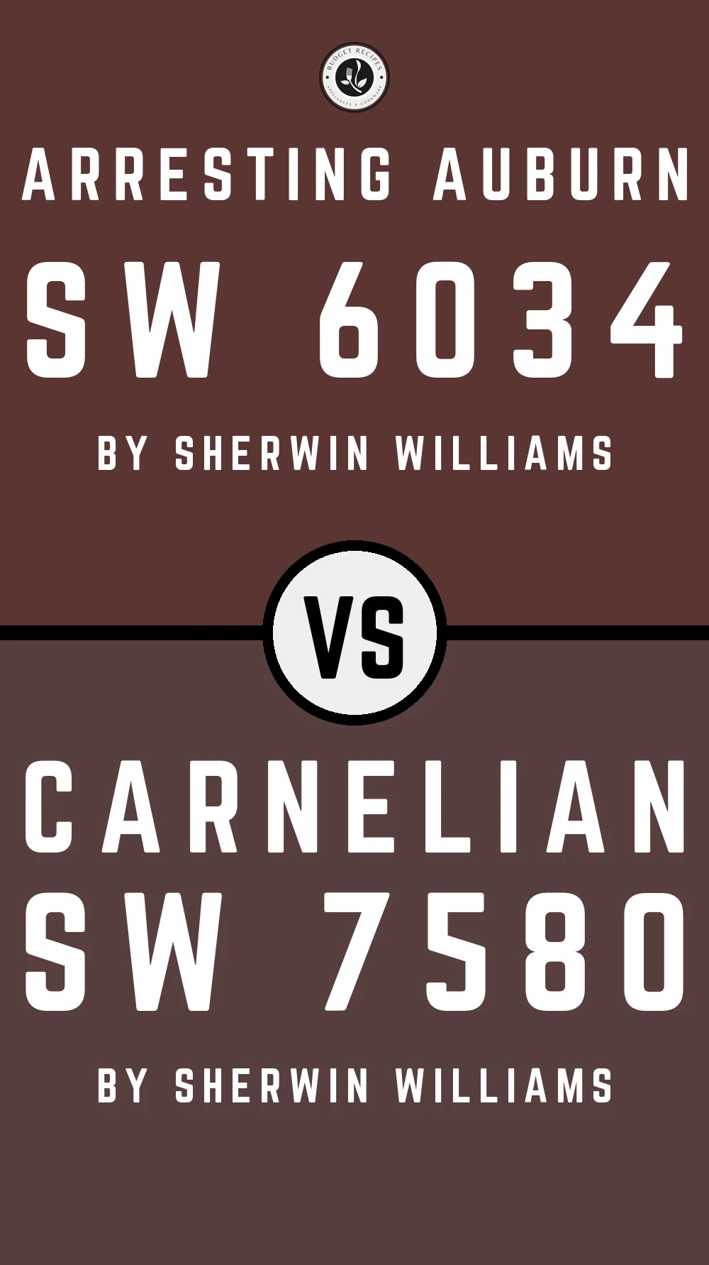 Arresting Auburn SW 6034 vs Carnelian SW 7580