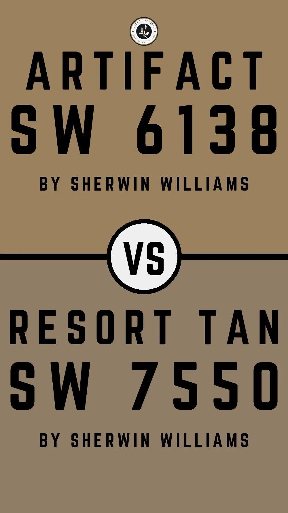 Artifact SW 6138 vs Resort Tan SW 7550