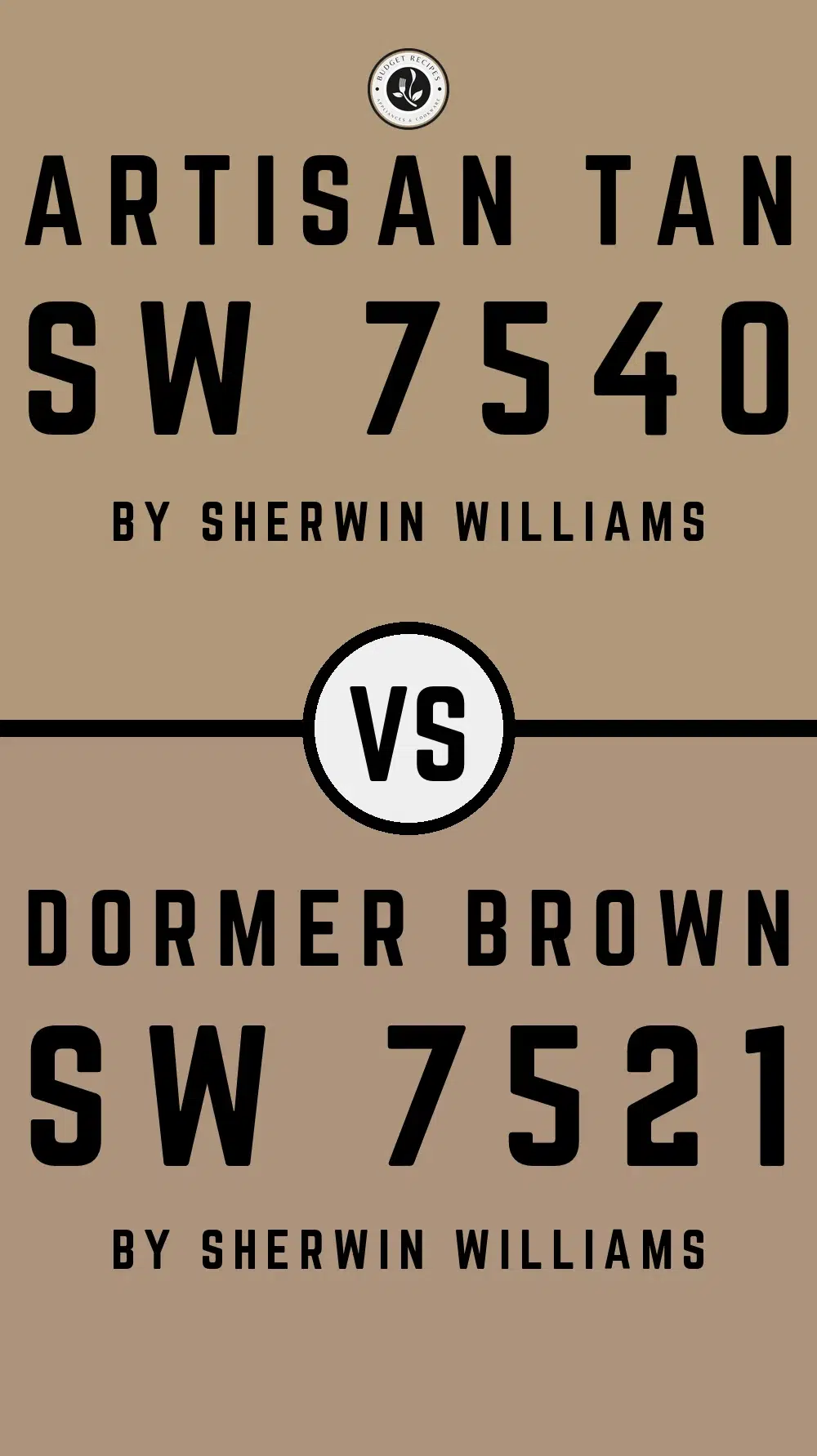 Artisan Tan SW 7540 vs Dormer Brown SW 7521