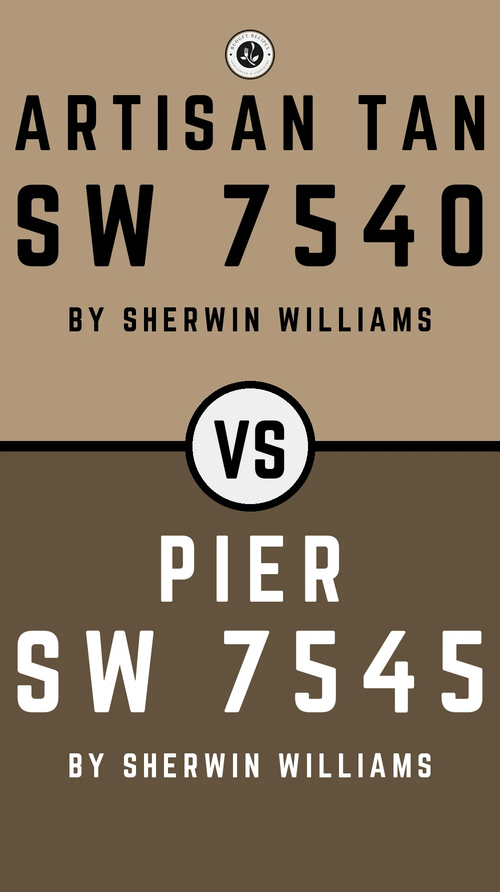 Artisan Tan SW 7540 vs Pier SW 7545