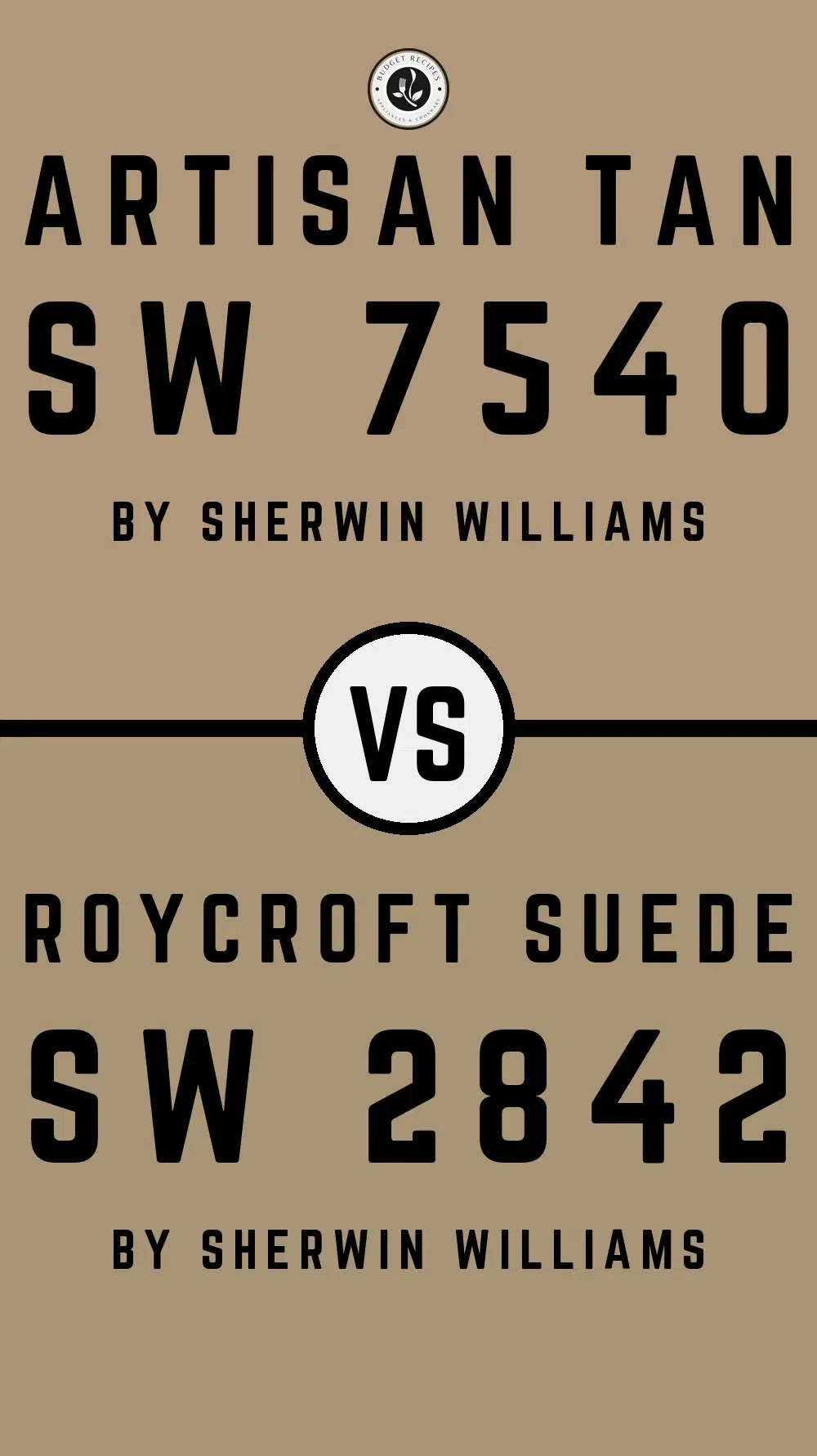 Artisan Tan SW 7540 vs Roycroft Suede SW 2842