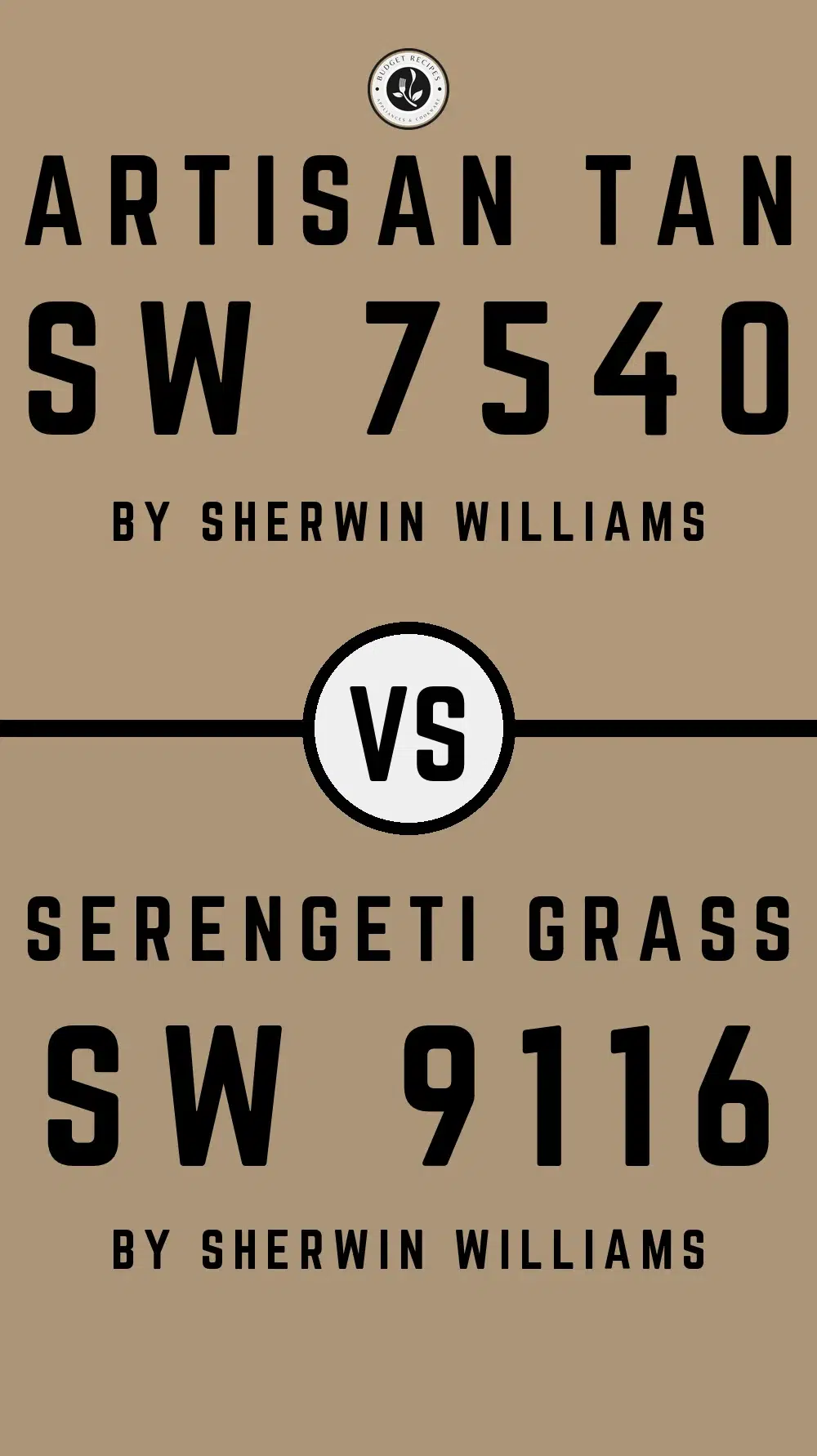 Artisan Tan SW 7540 vs Serengeti Grass SW 9116