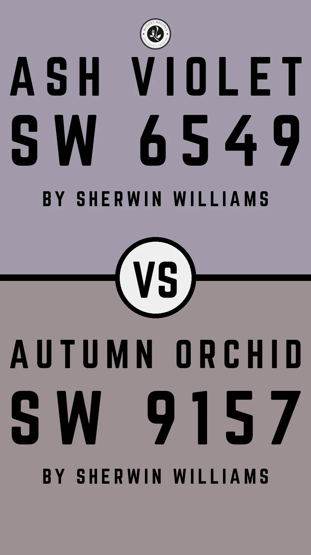 Ash Violet SW 6549 vs Autumn Orchid SW 9157