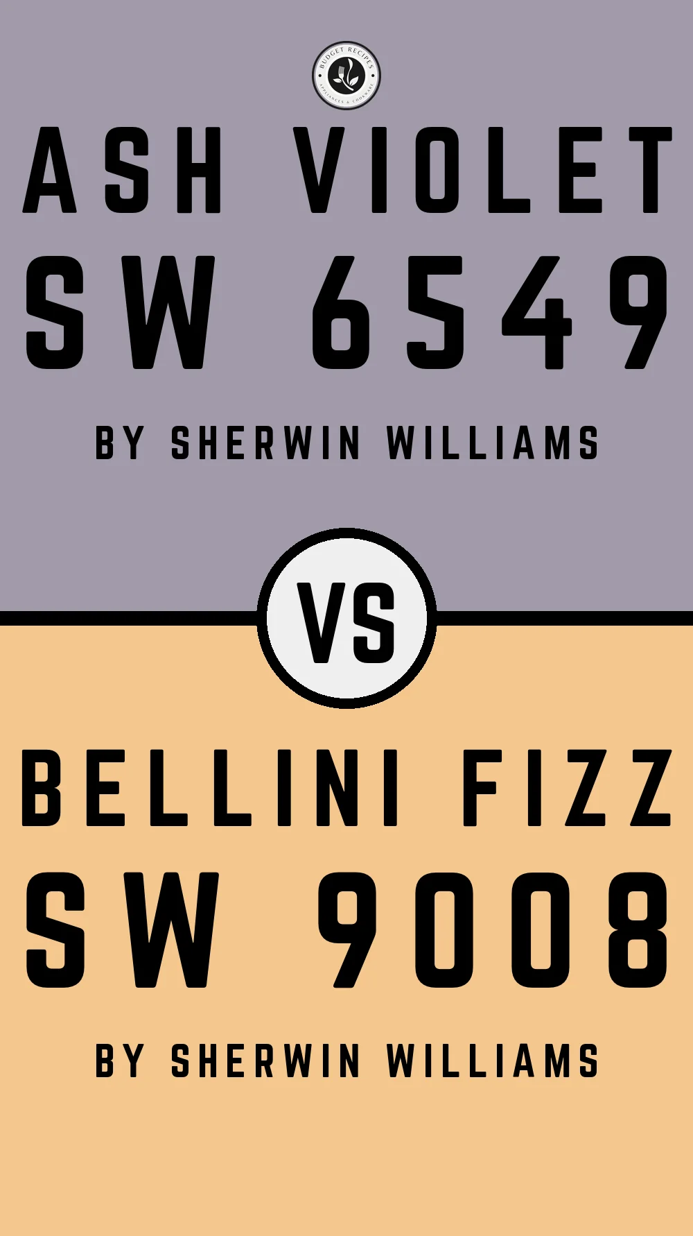 Ash Violet SW 6549 vs Bellini Fizz SW 9008