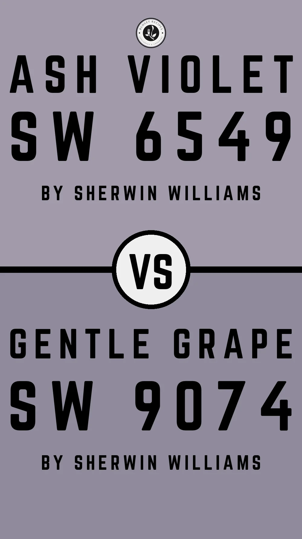 Ash Violet SW 6549 vs Gentle Grape SW 9074