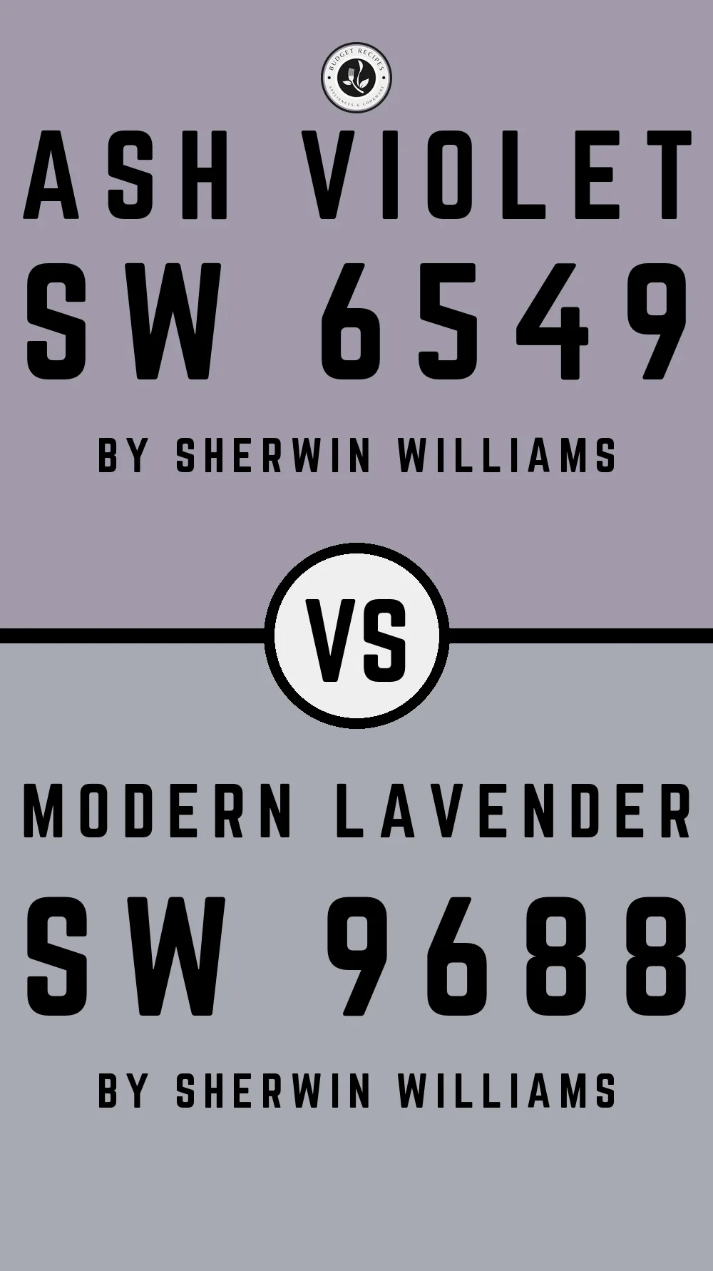 Ash Violet SW 6549 vs Modern Lavender SW 9688
