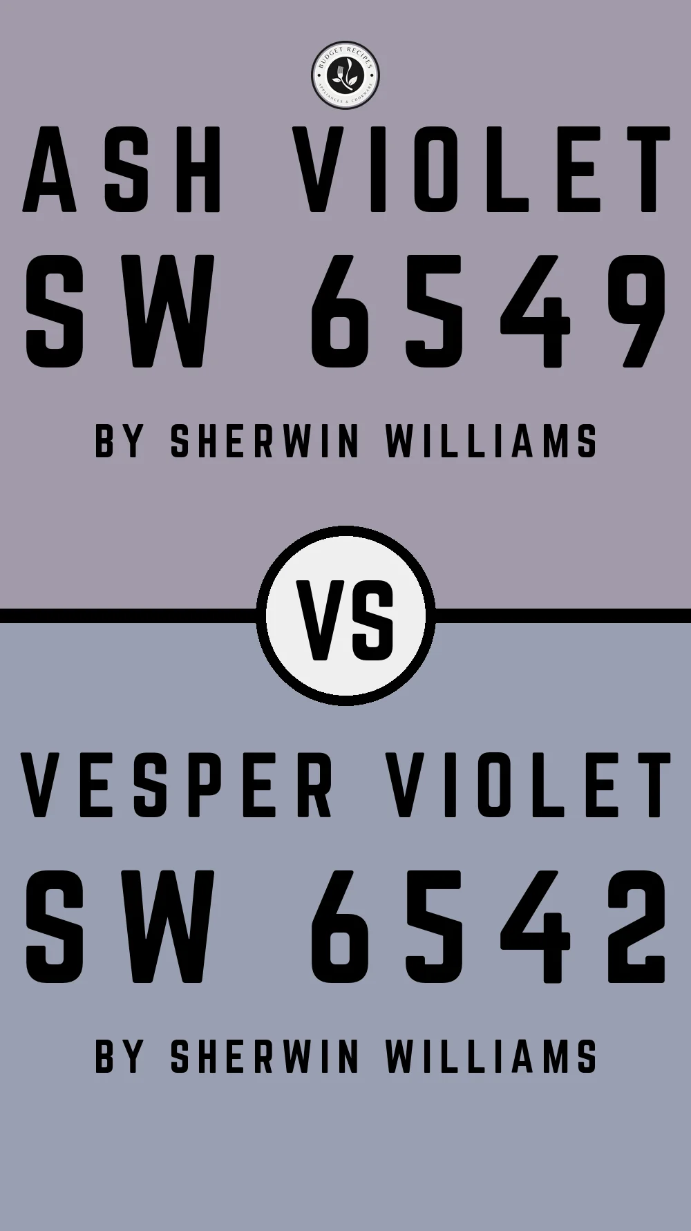 Ash Violet SW 6549 vs Vesper Violet SW 6542