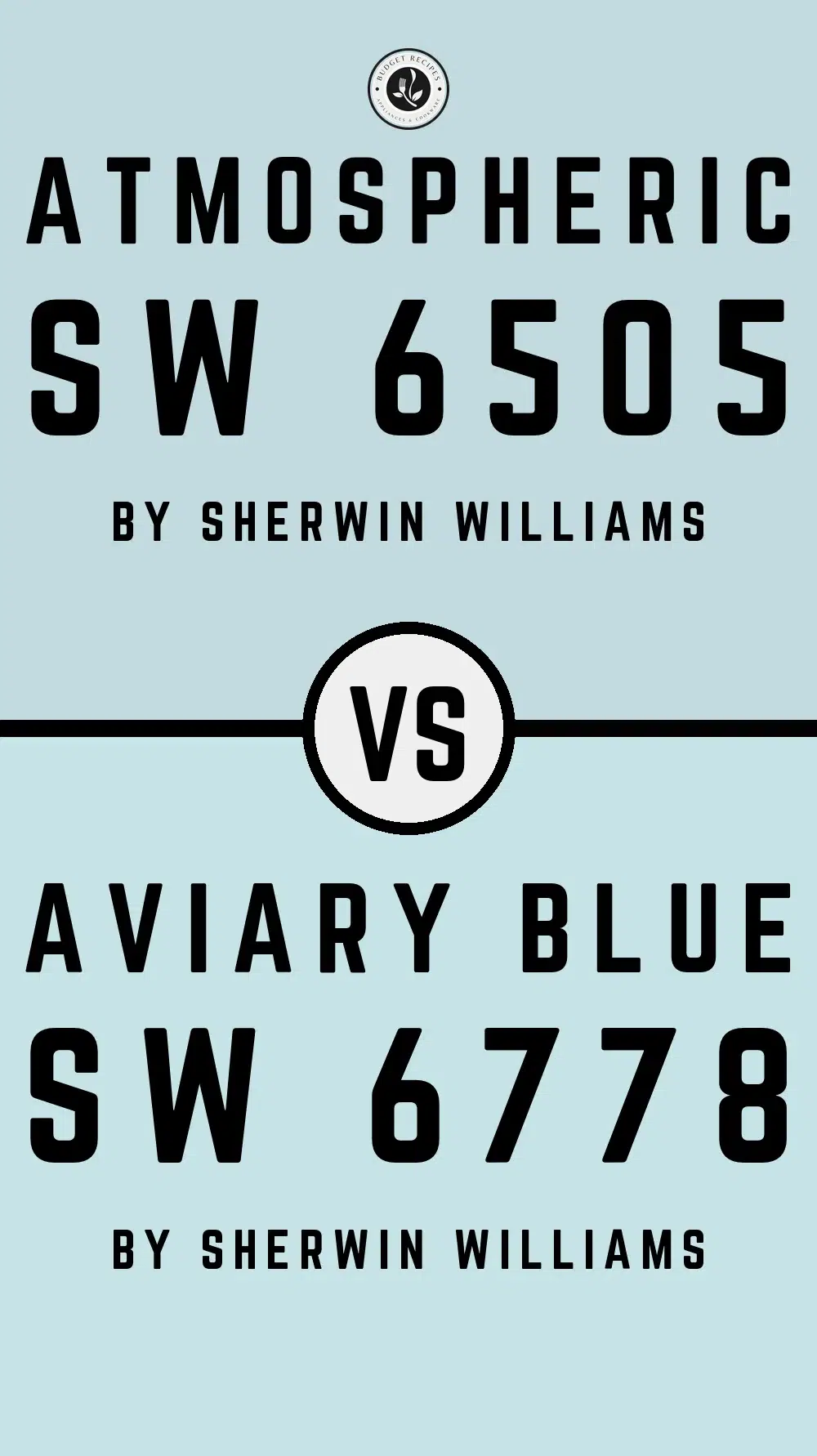 Atmospheric SW 6505 vs Aviary Blue SW 6778