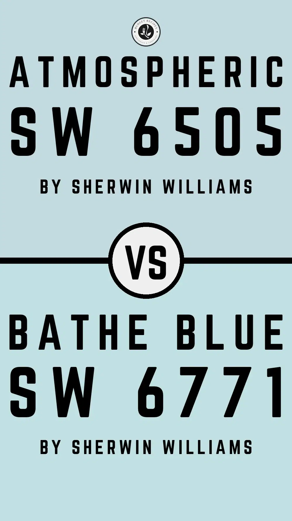 Atmospheric SW 6505 vs Bathe Blue SW 6771
