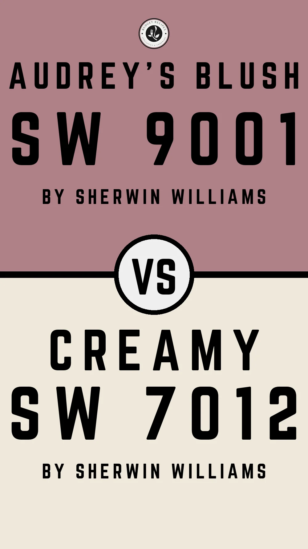 Audrey's Blush SW 9001 vs Creamy SW 7012