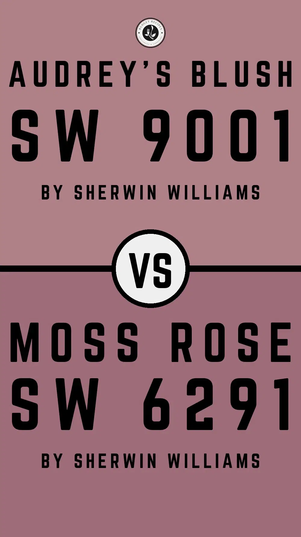 Audrey's Blush SW 9001 vs Moss Rose SW 6291