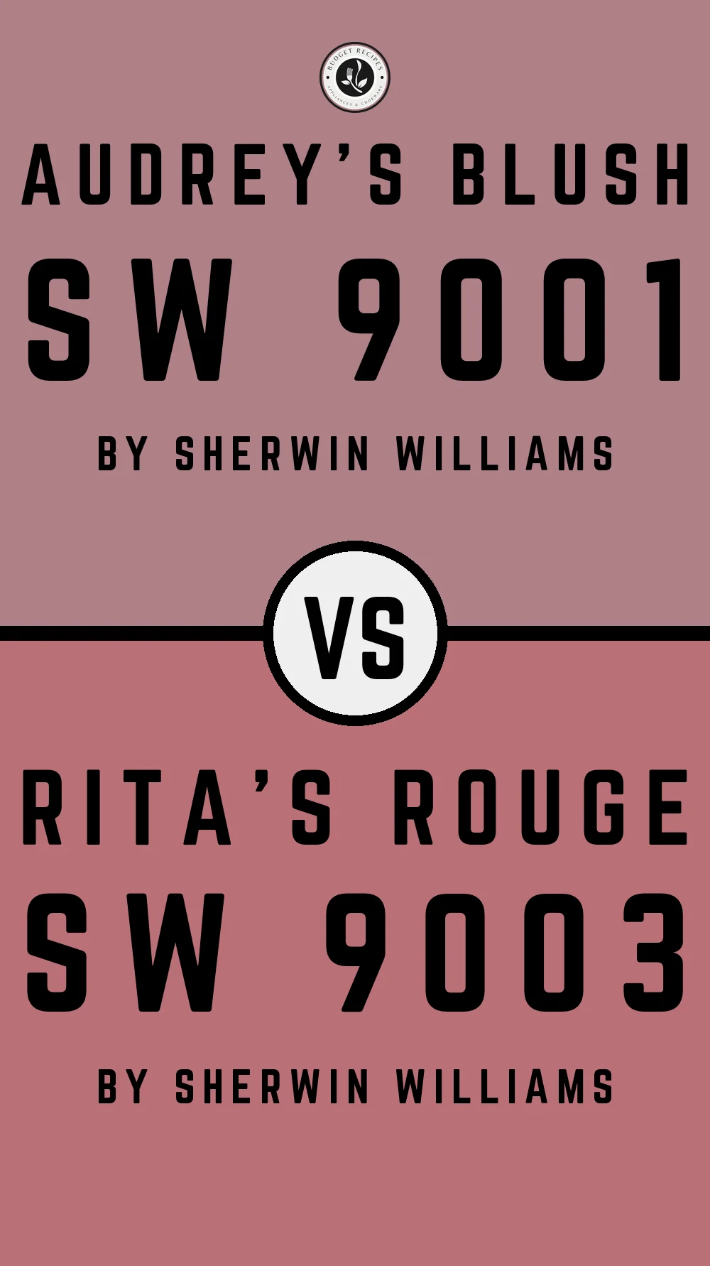 Audrey's Blush SW 9001 vs Rita's Rouge SW 9003