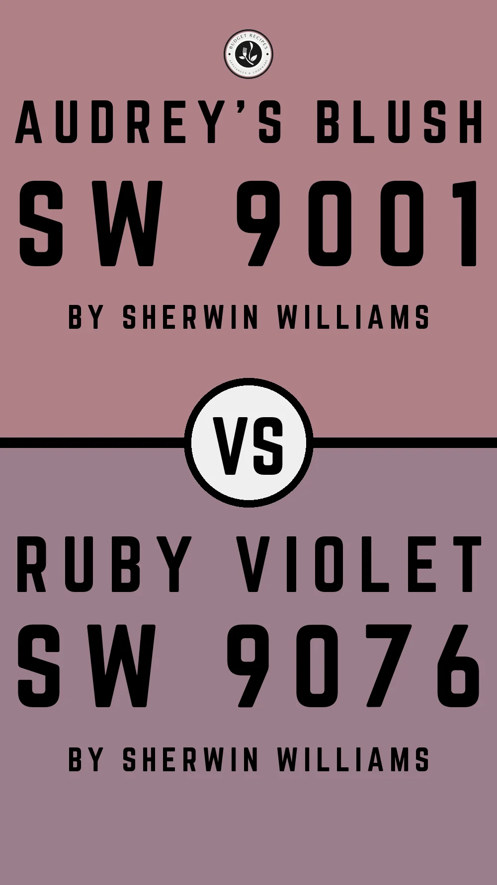 Audrey's Blush SW 9001 vs Ruby Violet SW 9076
