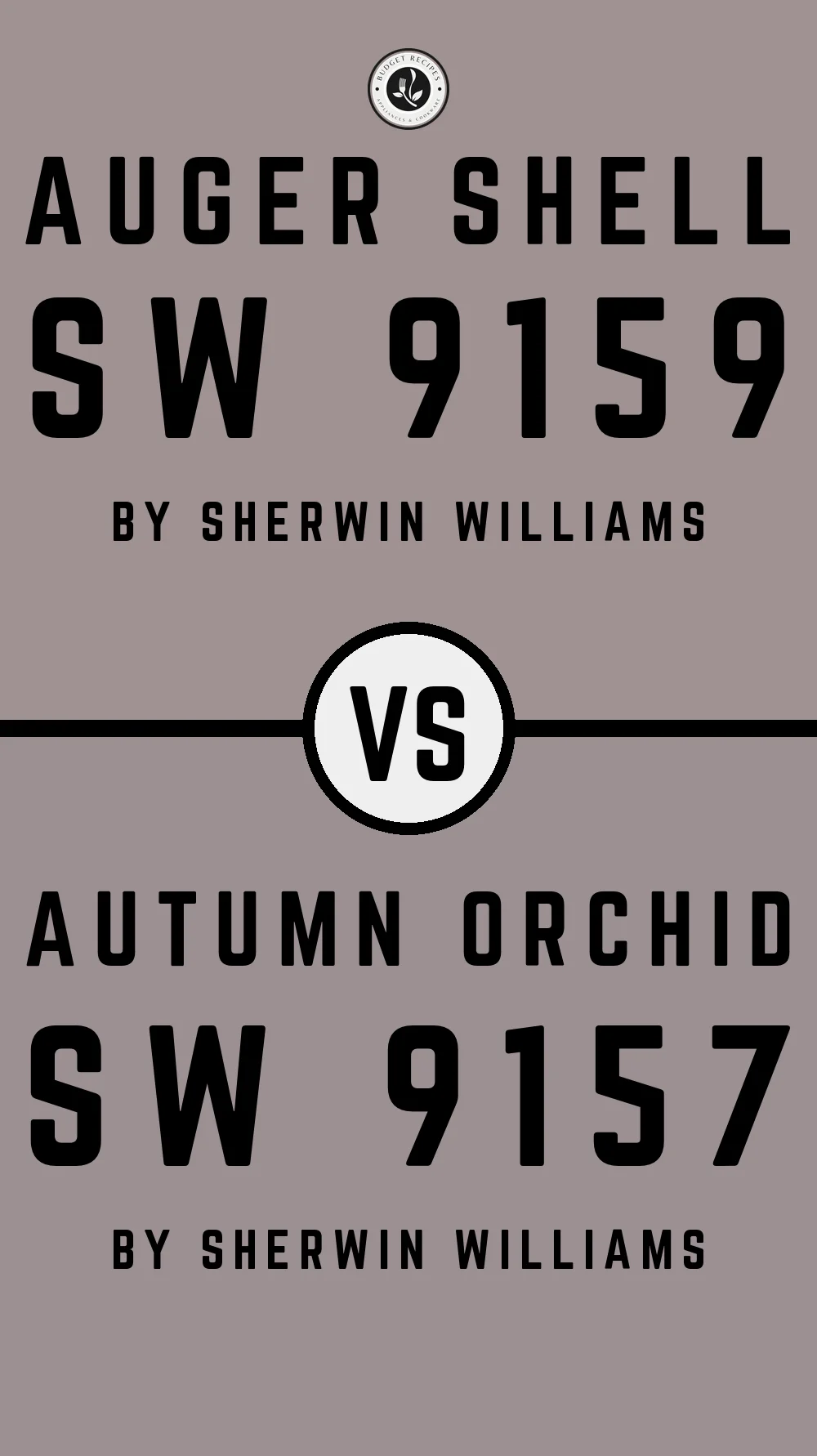 Auger Shell SW 9159 vs Autumn Orchid SW 9157