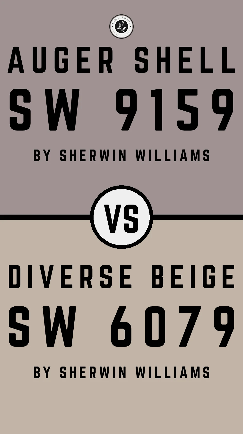 Auger Shell SW 9159 vs Diverse Beige SW 6079