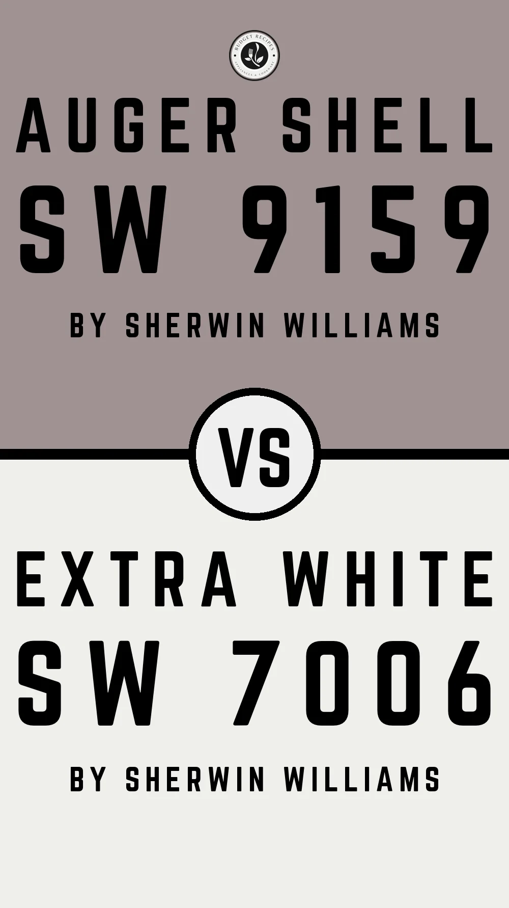 Auger Shell SW 9159 vs Extra White SW 7006