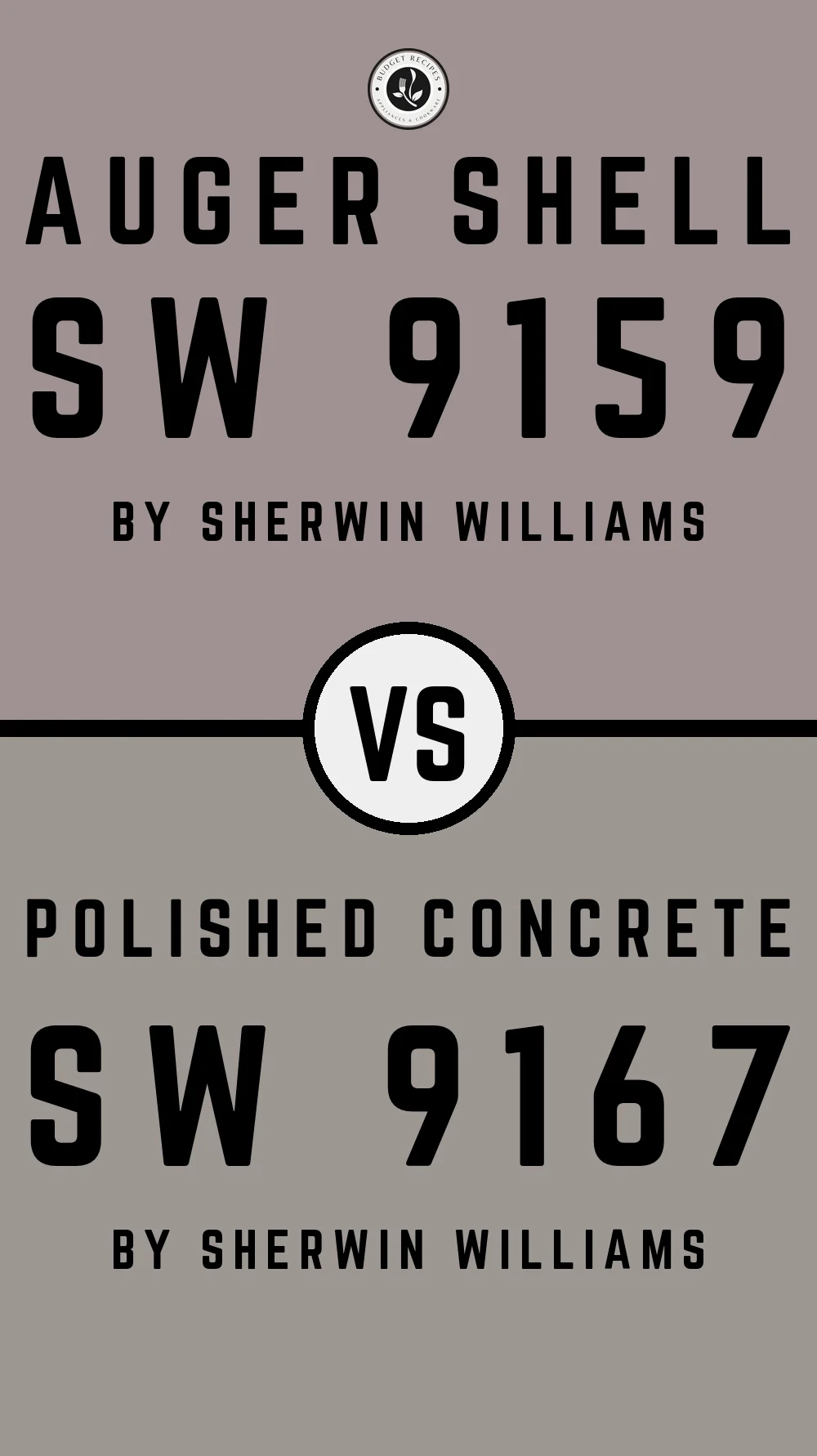 Auger Shell SW 9159 vs Polished Concrete SW 9167