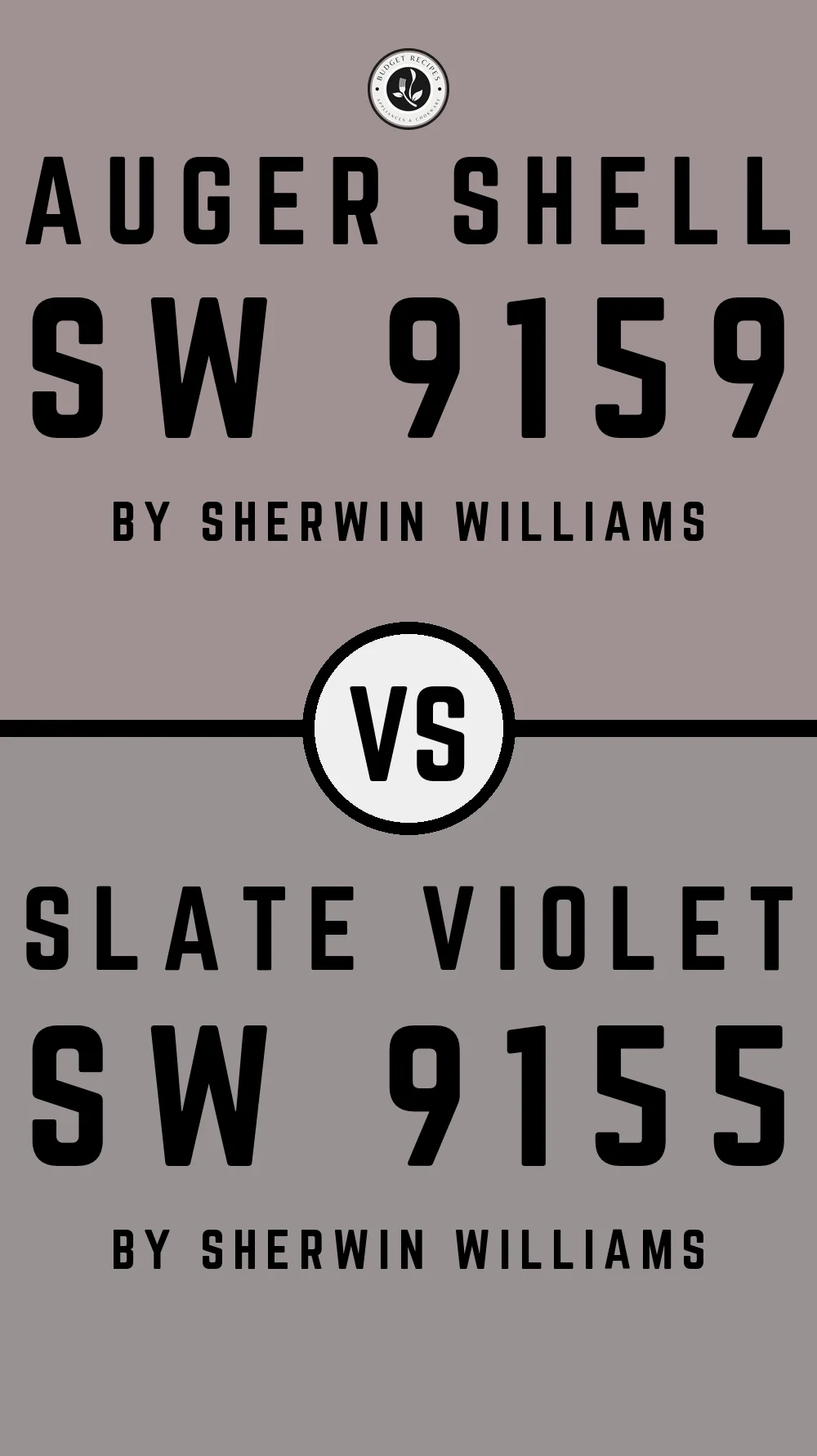 Auger Shell SW 9159 vs Slate Violet SW 9155