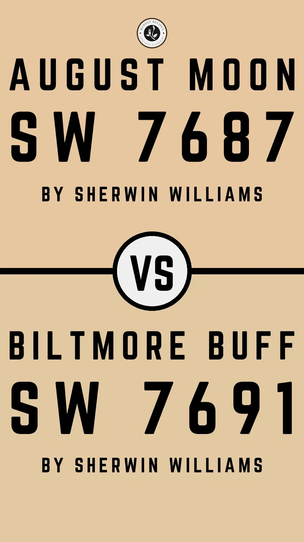August Moon SW 7687 vs Biltmore Buff SW 7691