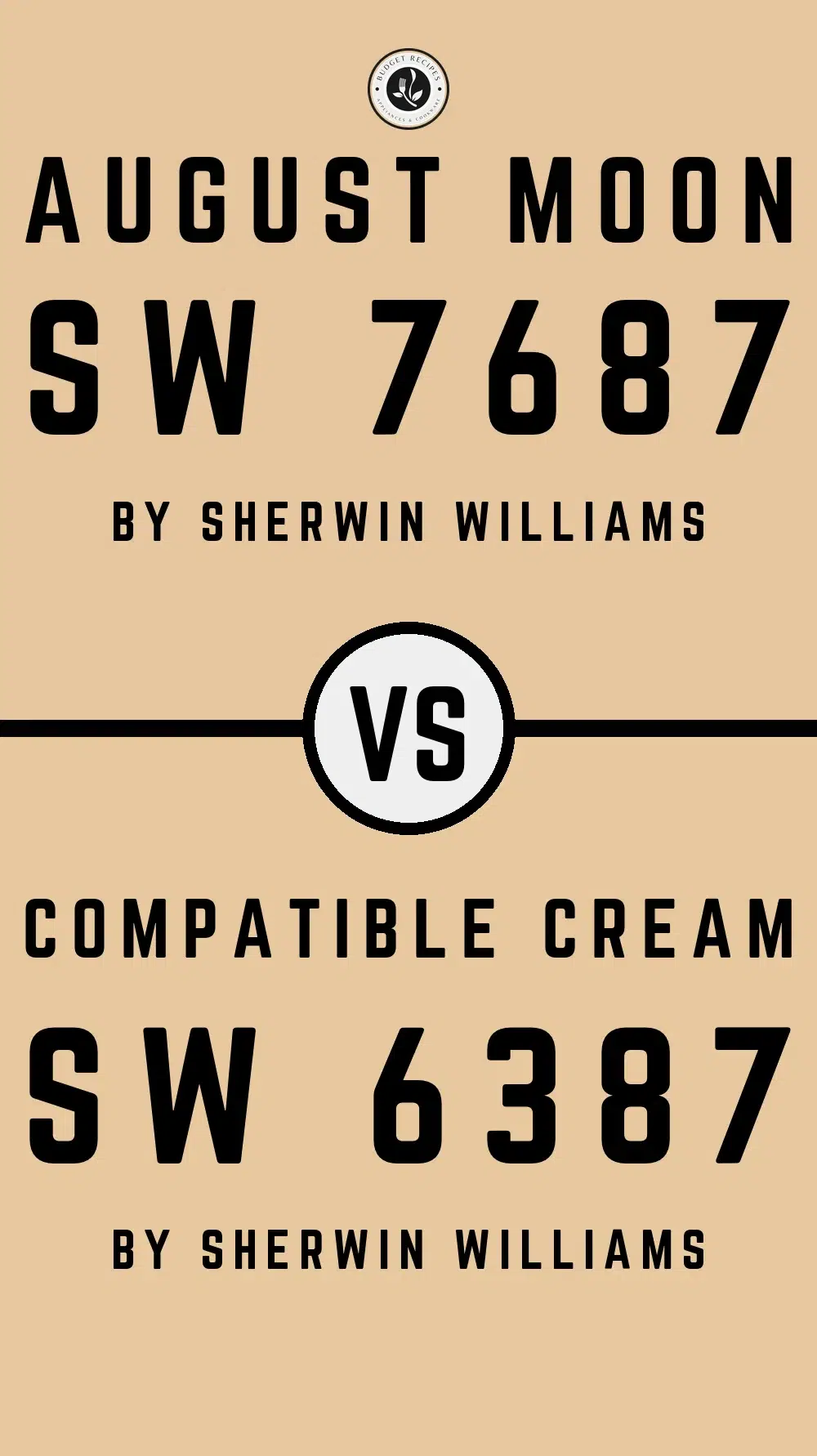 August Moon SW 7687 vs Compatible Cream SW 6387