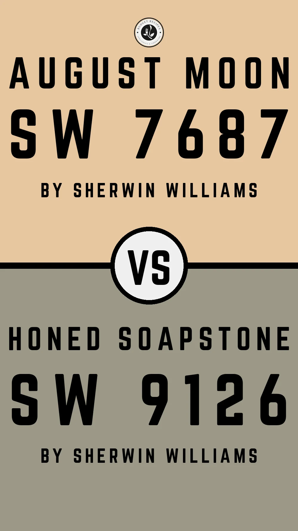 August Moon SW 7687 vs Honed Soapstone SW 9126