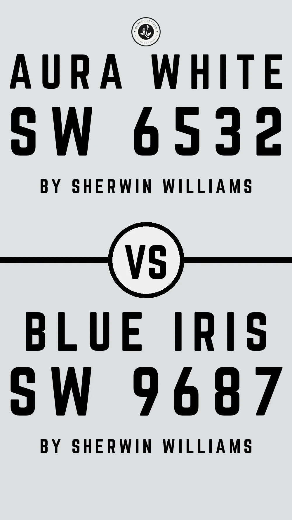 Aura White SW 6532 vs Blue Iris SW 9687