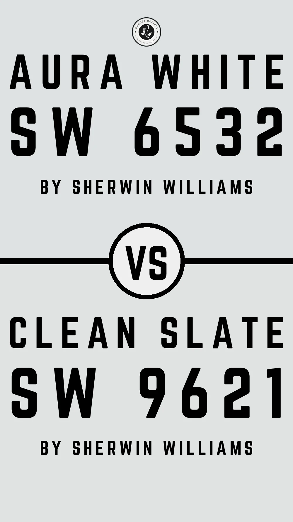 Aura White SW 6532 vs Clean Slate SW 9621