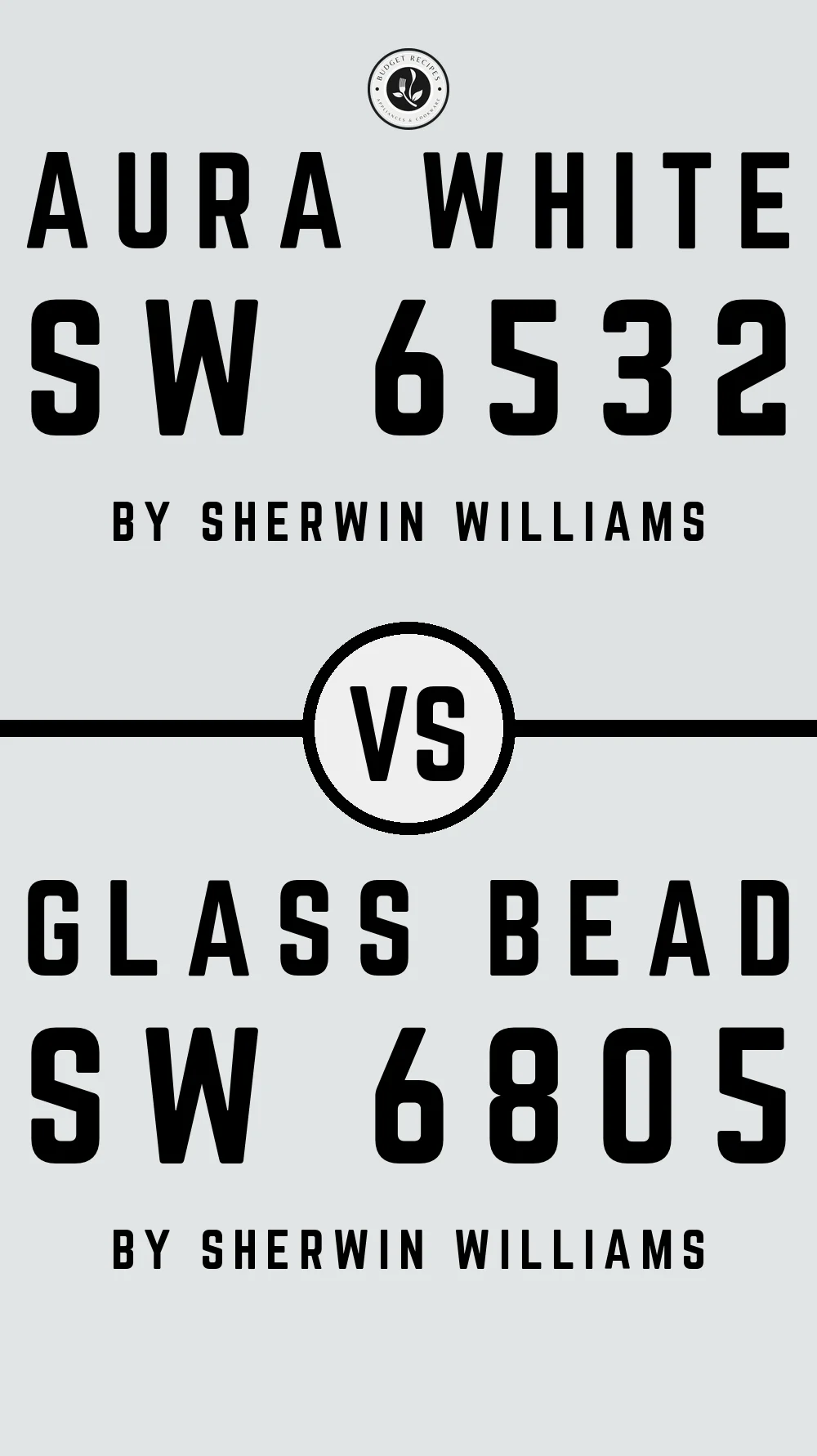 Aura White SW 6532 vs Glass Bead SW 6805