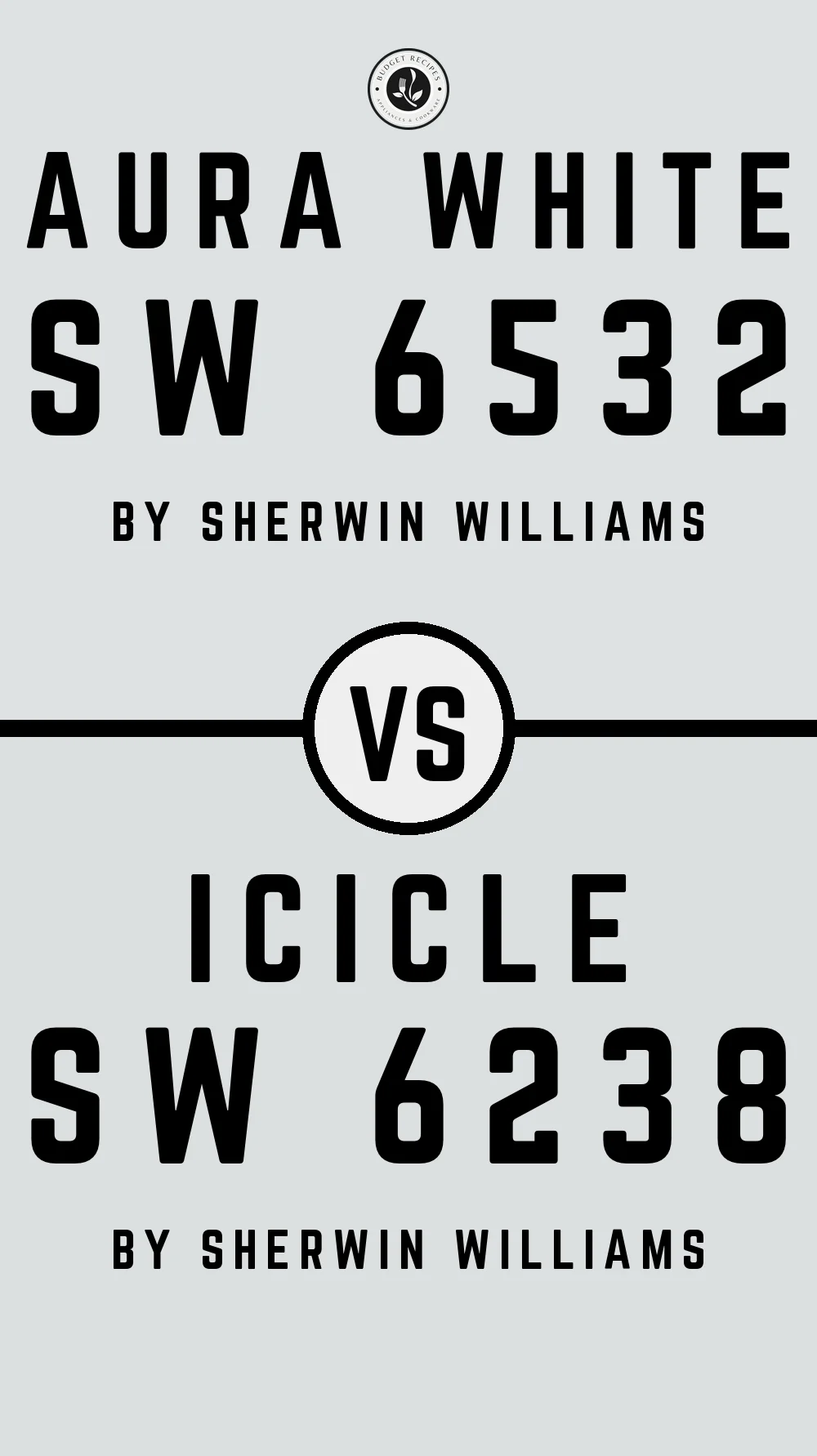 Aura White SW 6532 vs Icicle SW 6238