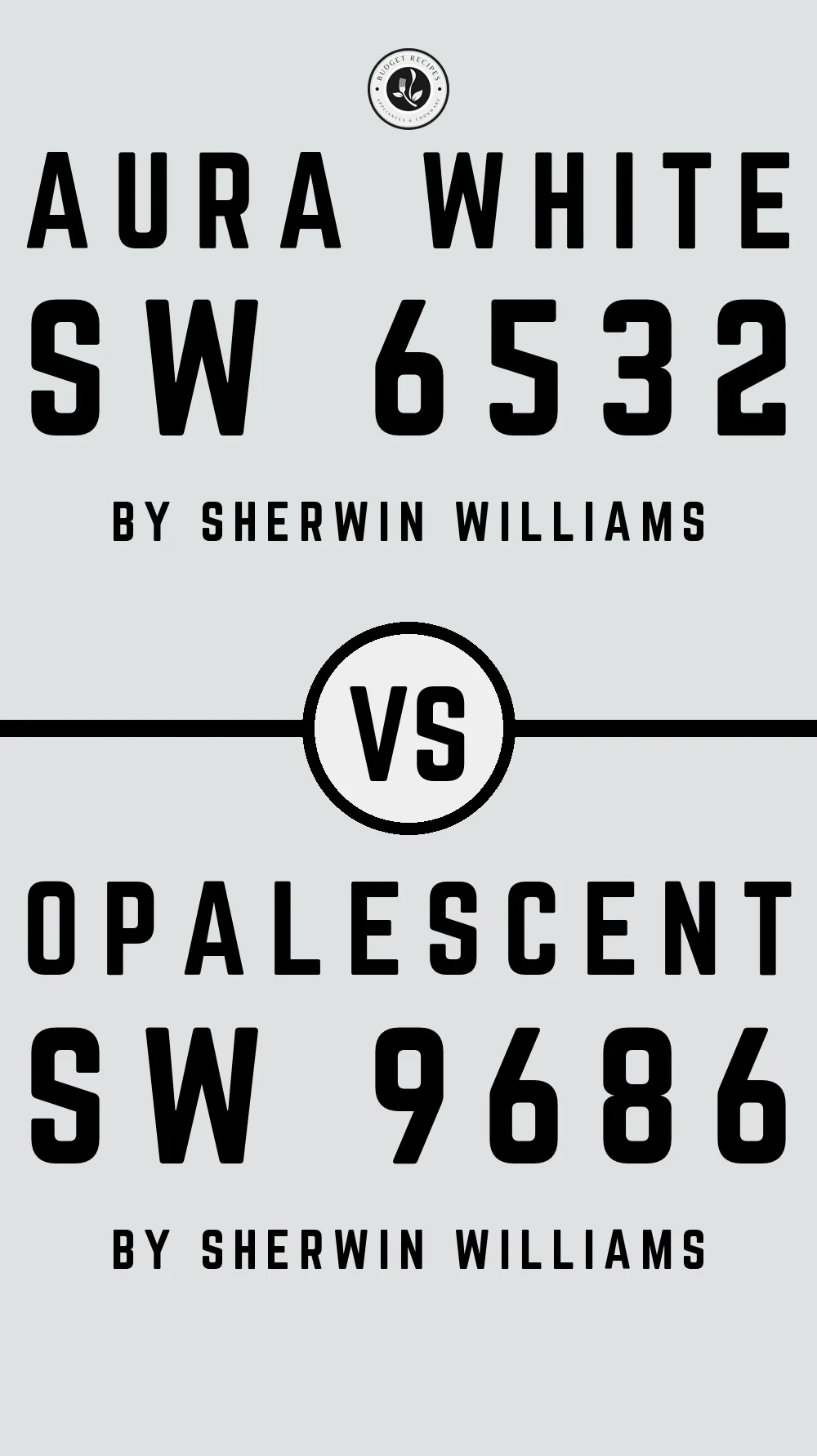 Aura White SW 6532 vs Opalescent SW 9686