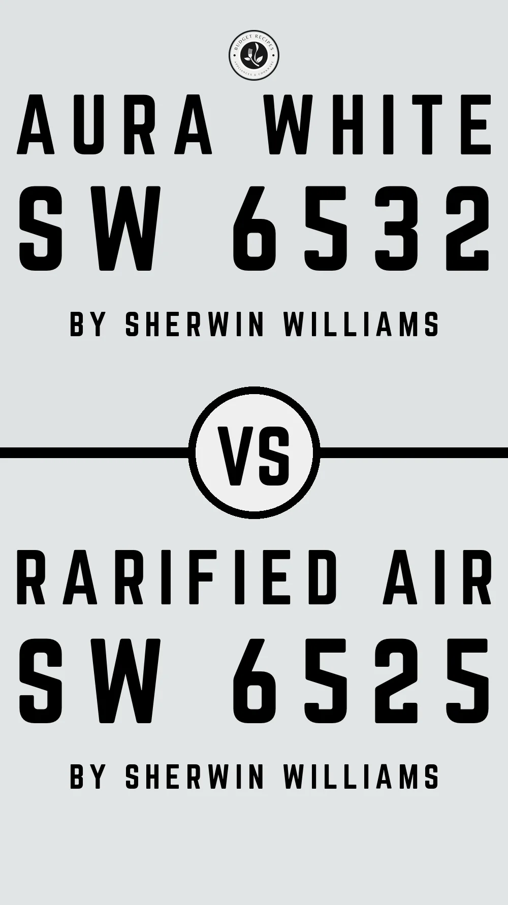Aura White SW 6532 vs Rarified Air SW 6525