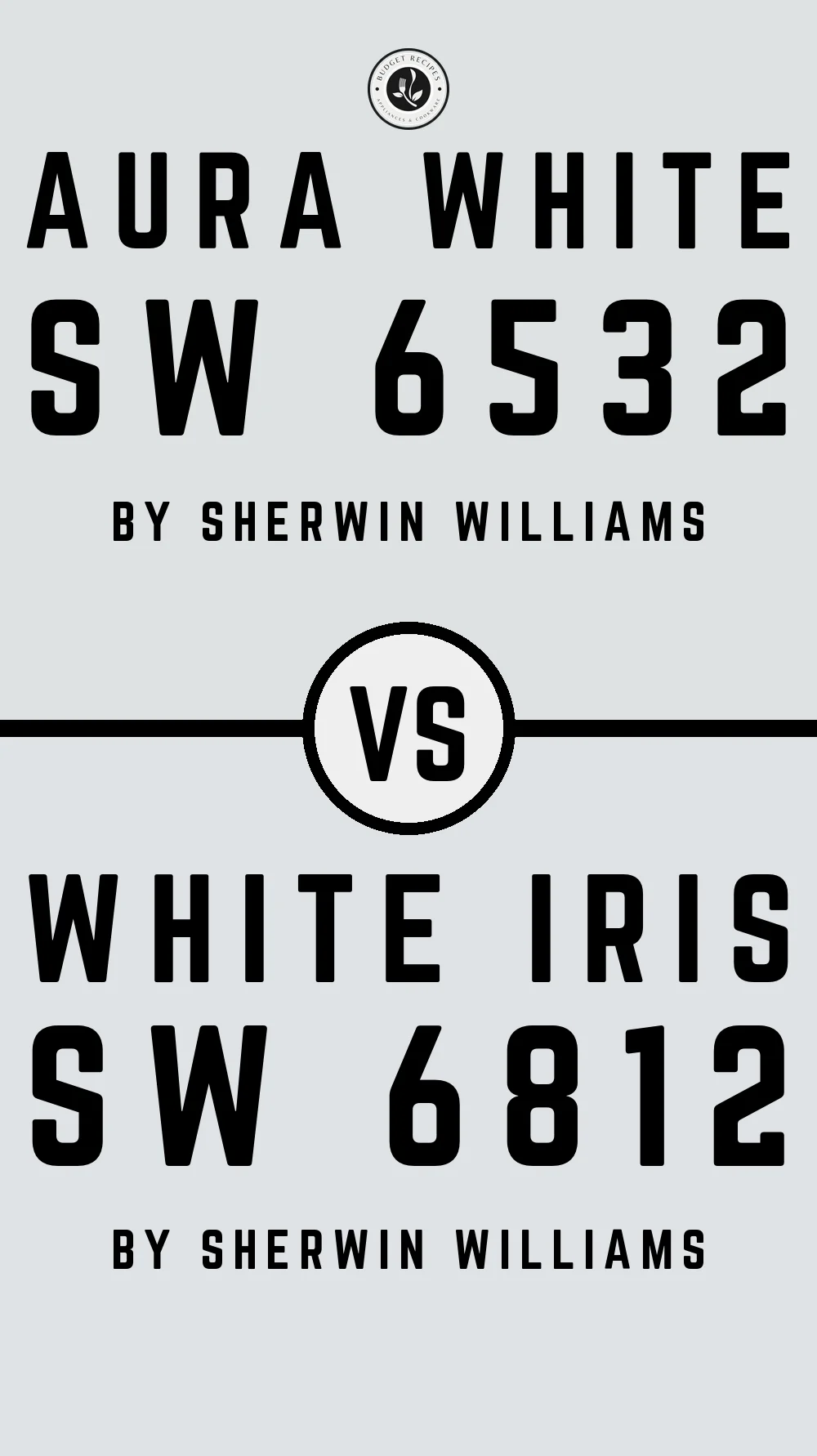 Aura White SW 6532 vs White Iris SW 6812